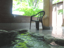 「蟠渓温泉 湯人家（ゆのとや）」の露天風呂からの眺め