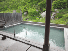 「五色温泉旅館（ごしきおんせん）」の第2浴場の露天風呂