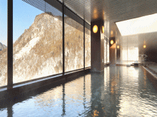 「層雲峡 朝陽亭」の7階浴場